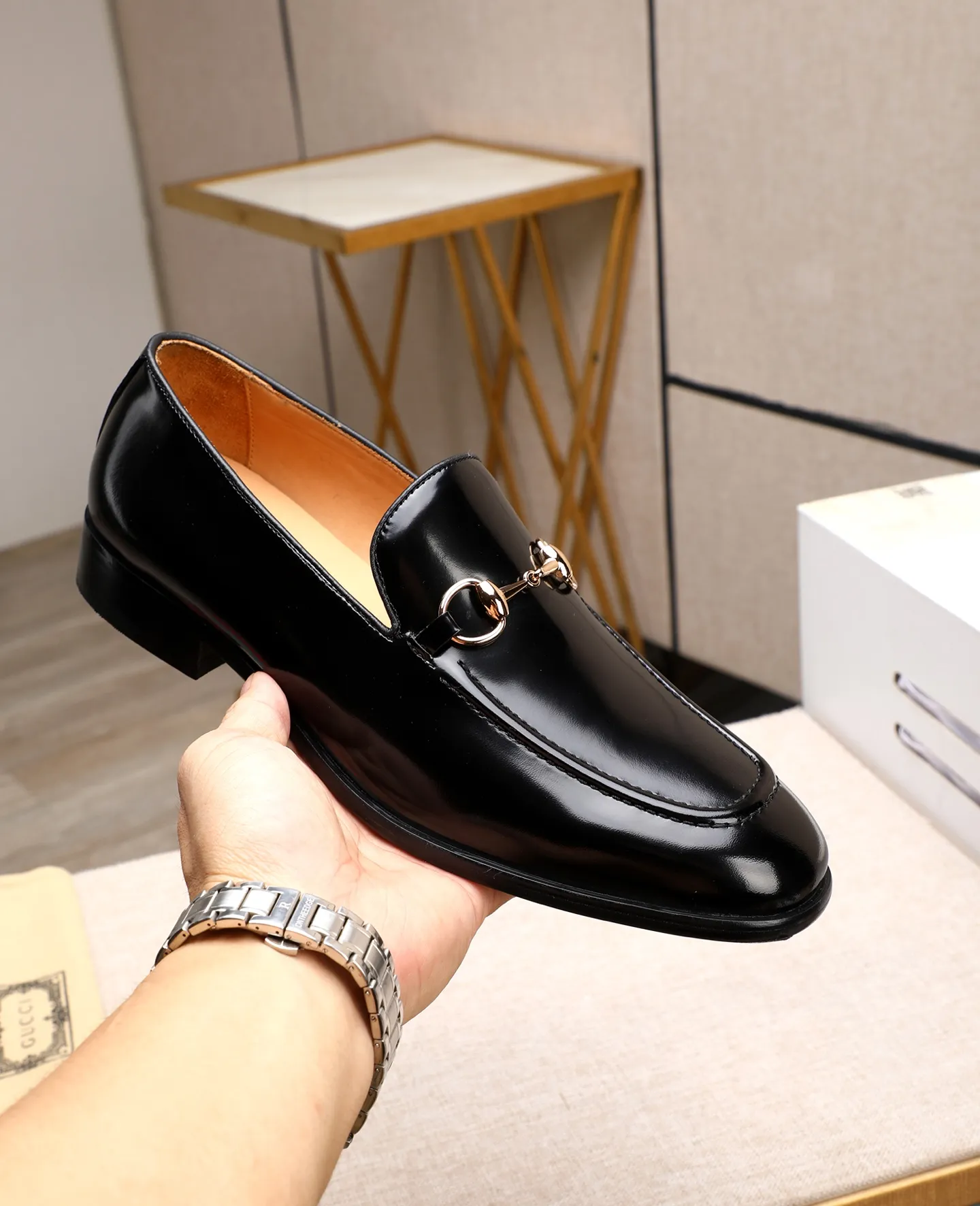 Men's shoes 💰620 📛📛Original version (water-dyed cowhide) Gucci GUCCI official website formal shoes 🌀 Italy 🇮🇹 imported cowhide ➕ top imported water-dyed cowhide lining 💋 fine handmade original bottom, the real thing looks better when photographed in person Standard size 39-44 (38 45 customized)